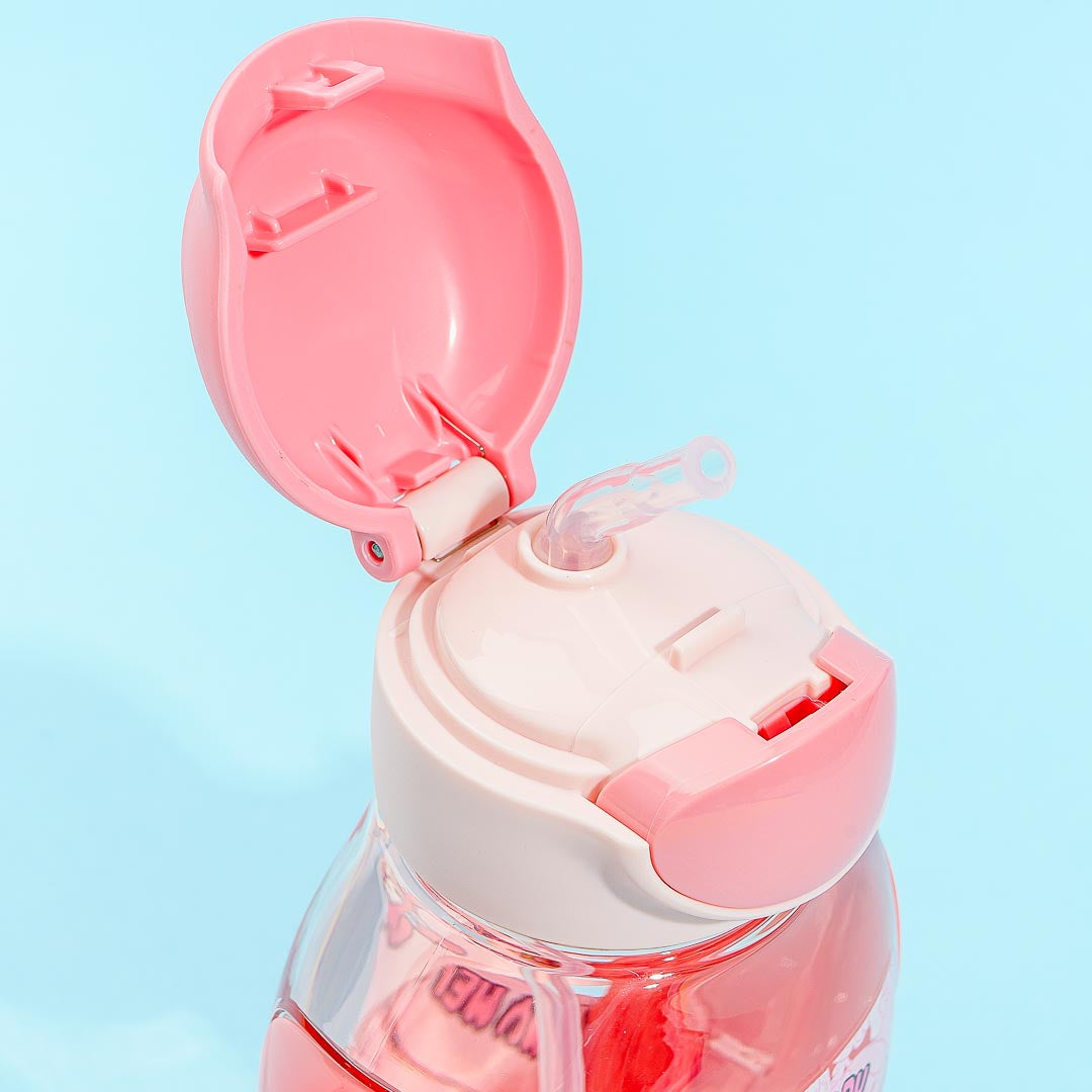 My Melody Ushiro Shiro One-Push Bottle With Straw
