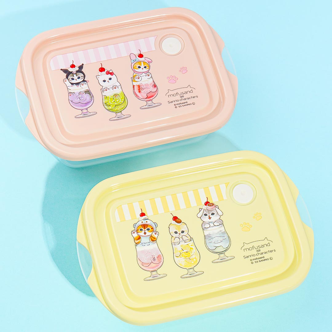 Mofusand x Sanrio Characters Cream Soda Food Container Set