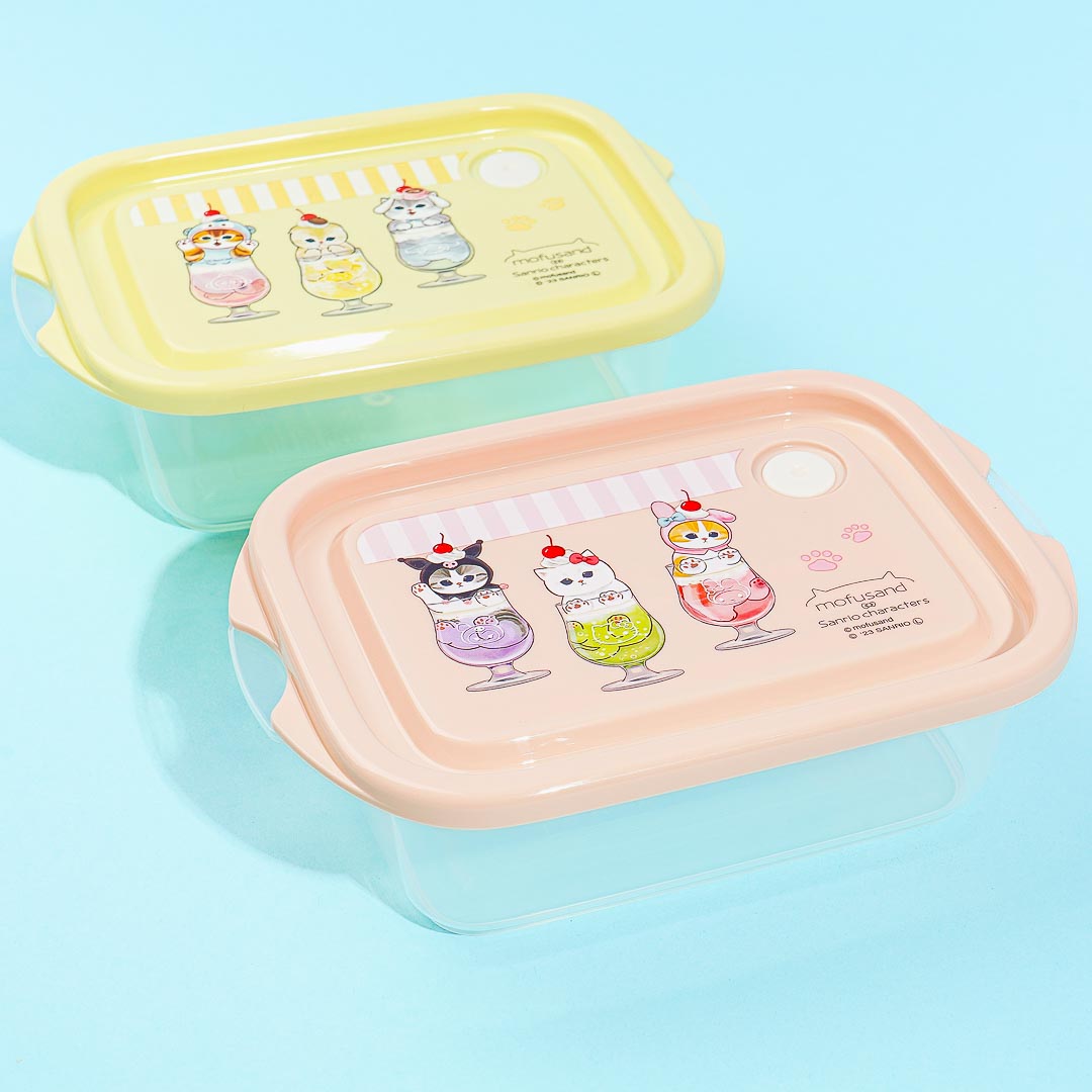 Mofusand x Sanrio Characters Cream Soda Food Container Set