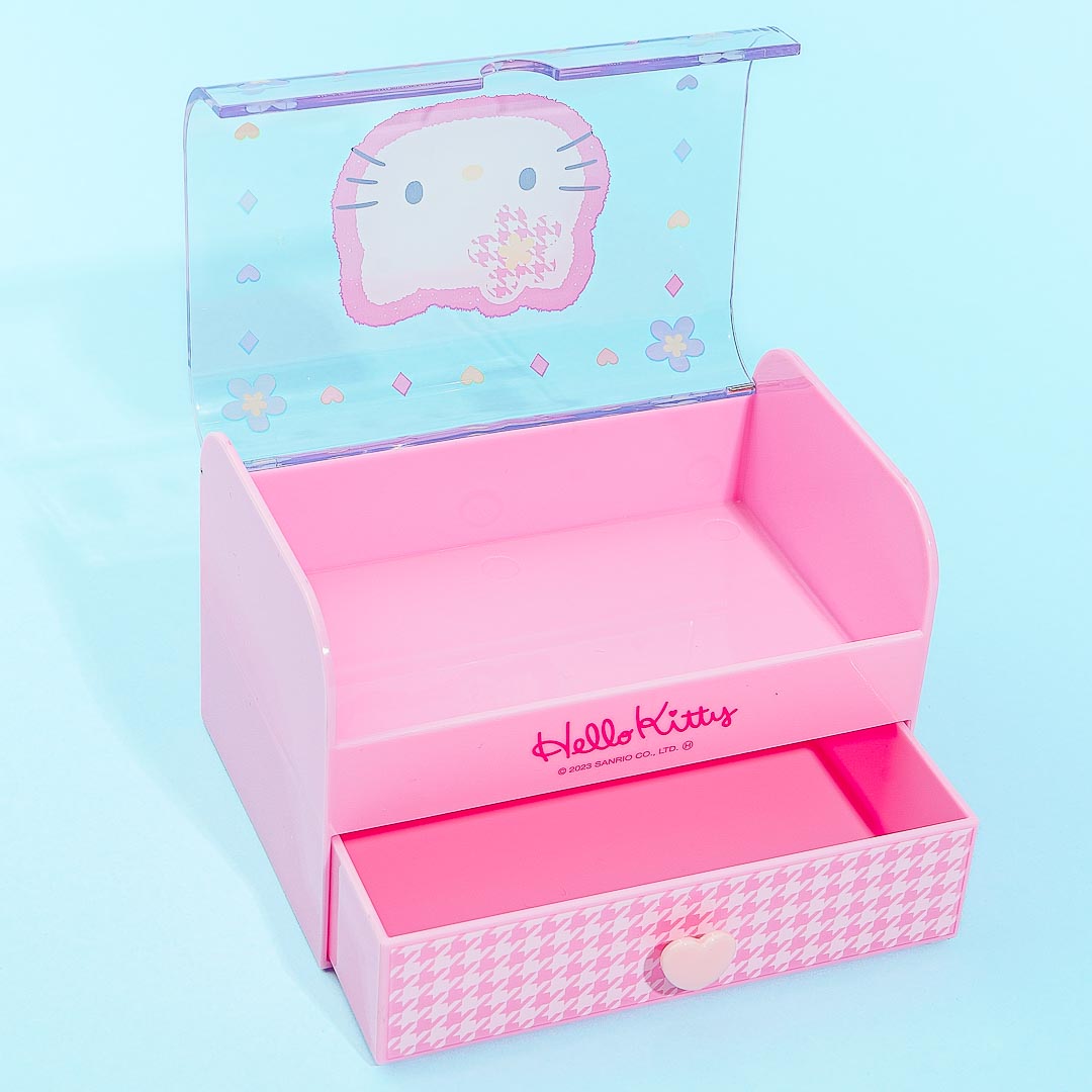 Hello Kitty Houndstooth Accessory Drawer Box