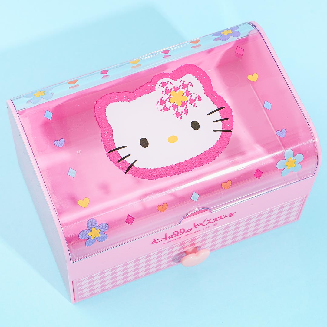 Hello Kitty Houndstooth Accessory Drawer Box