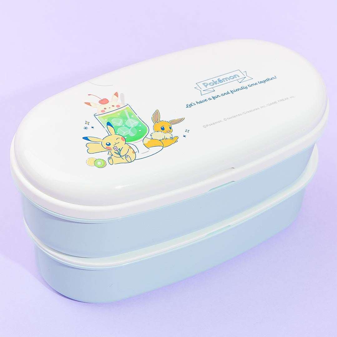 Pokemon Happy Drink Oval Stackable Bento Set