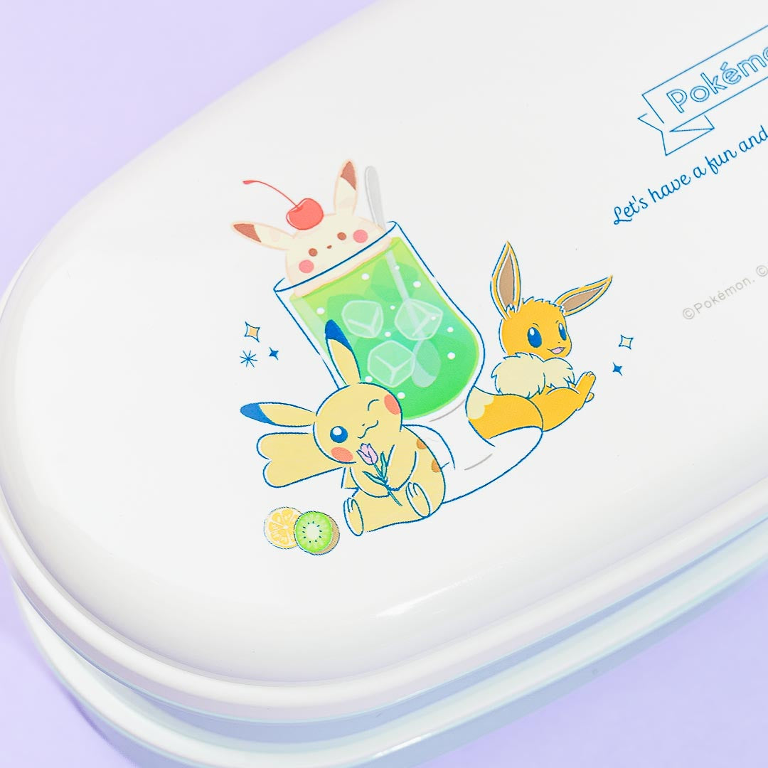 Pokemon Happy Drink Oval Stackable Bento Set