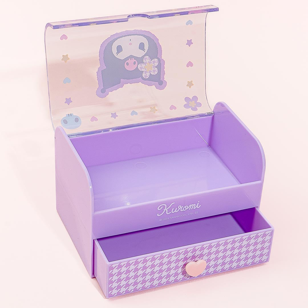 Kuromi Houndstooth Accessory Drawer Box