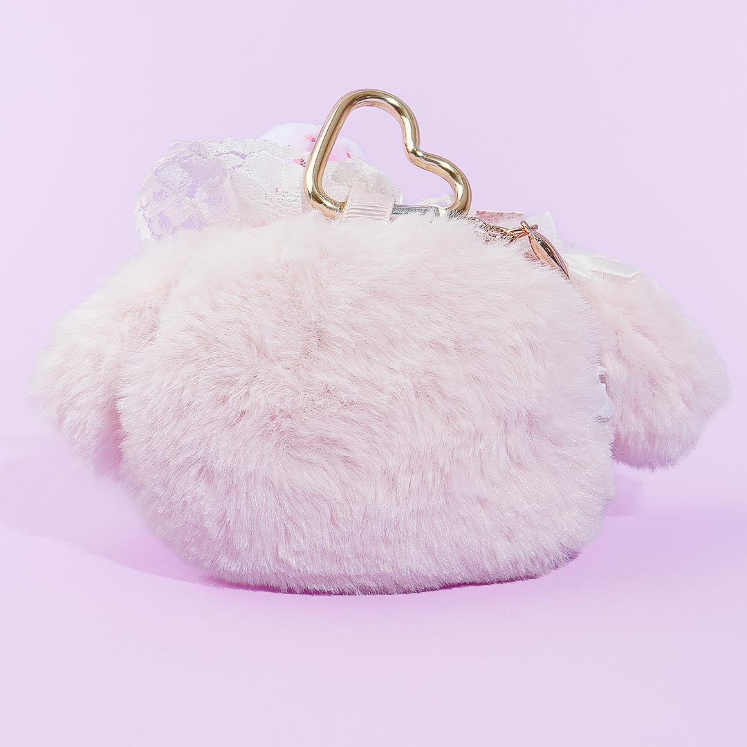 My Melody White Strawberry Tea Time Plushie Face Pouch