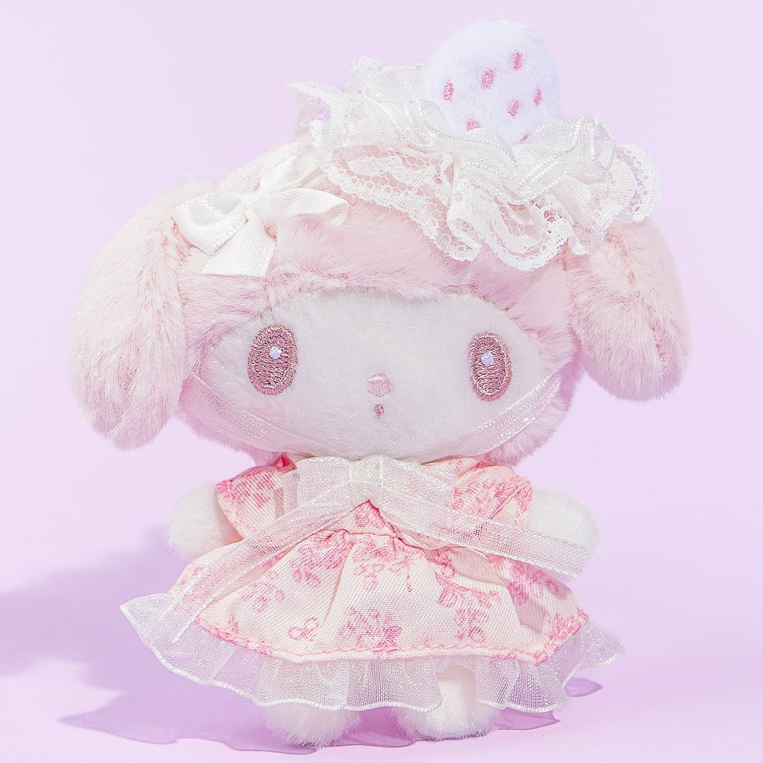 My Melody White Strawberry Tea Time Plushie Brooch