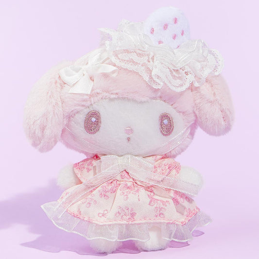 My Melody White Strawberry Tea Time Plushie Brooch