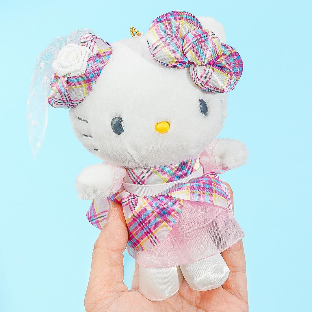 Hello Kitty 50th Anniversary Tartan Plushie - Medium