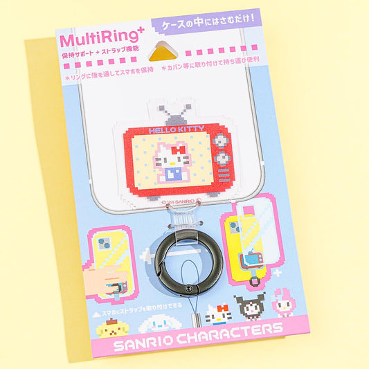 Hello Kitty Pixel TV Multi-Ring Clasp for Smartphone