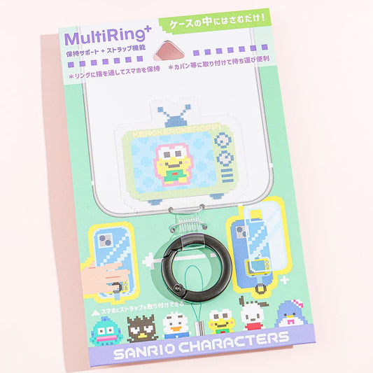 Keroppi Pixel TV Multi-Ring Clasp for Smartphone