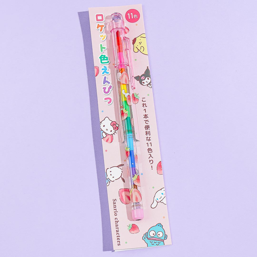 Sanrio Characters Strawberries Rocket Colored Pencil