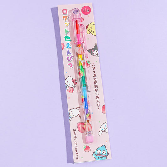 Sanrio Characters Strawberries Rocket Colored Pencil