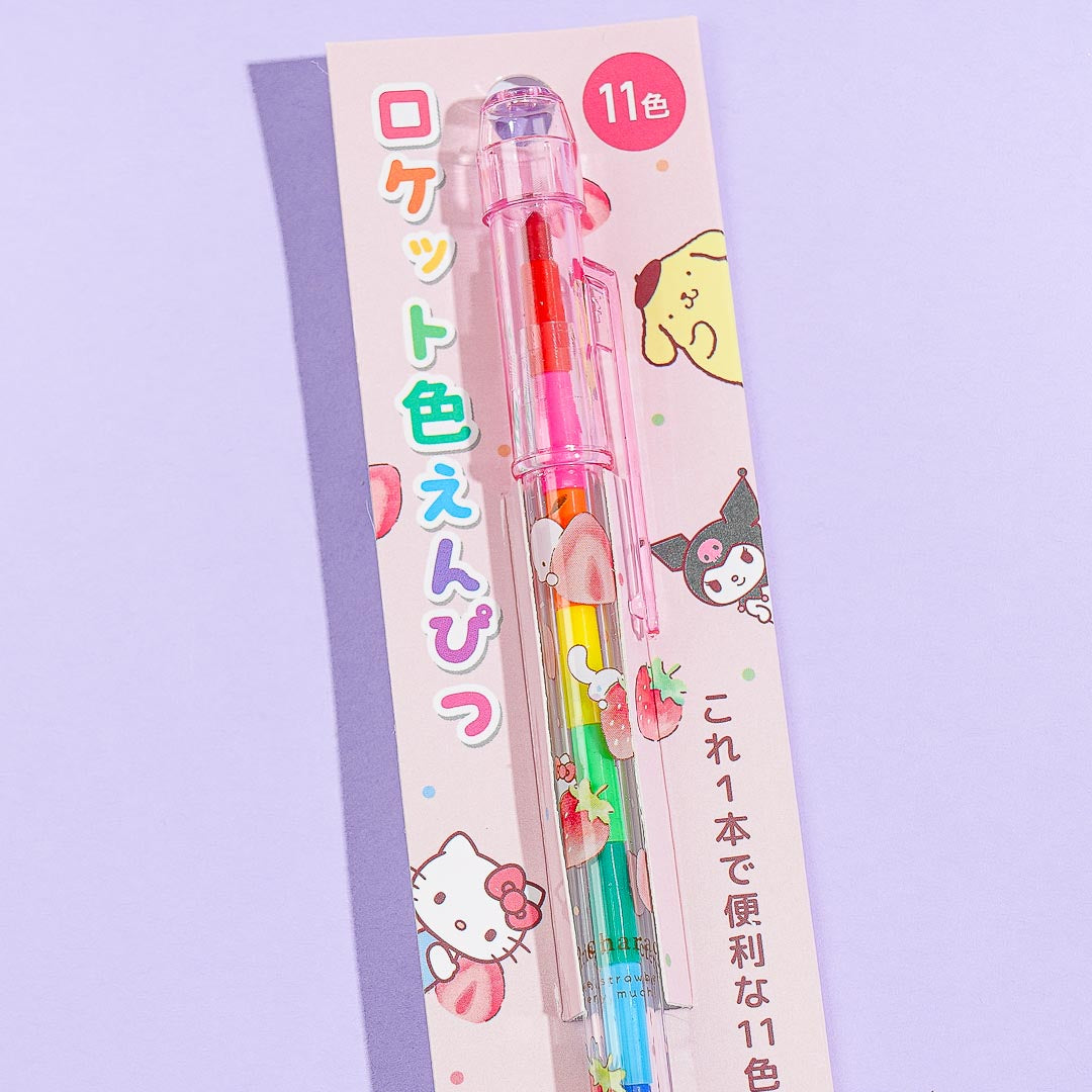 Sanrio Characters Strawberries Rocket Colored Pencil
