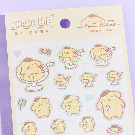 Pompompurin Three-Up Sparkling Sticker Sheet