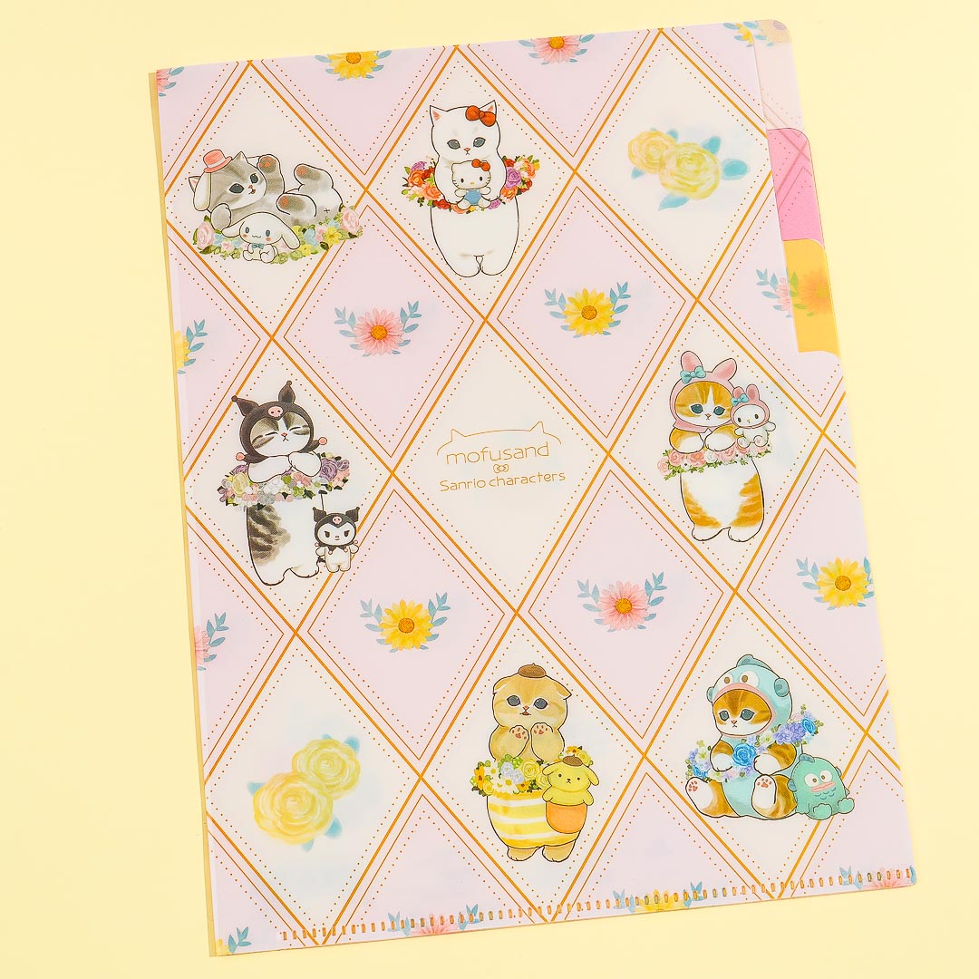 Mofusand x Sanrio Characters Spring Blooms Multi-Slot A5 File Folder