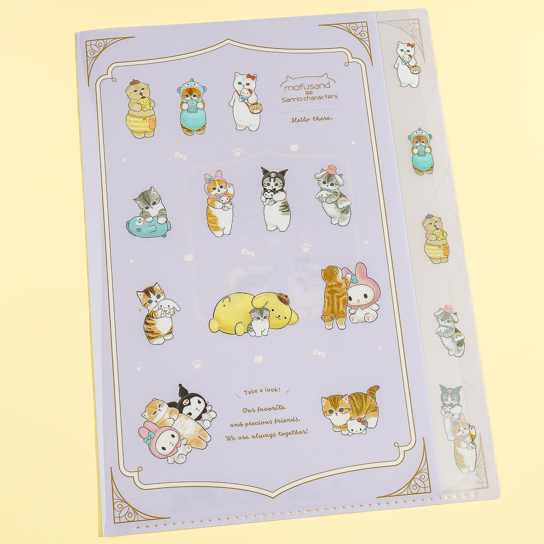 Mofusand x Sanrio Charactes Plushie Love Multi-Slot A4 File Folder