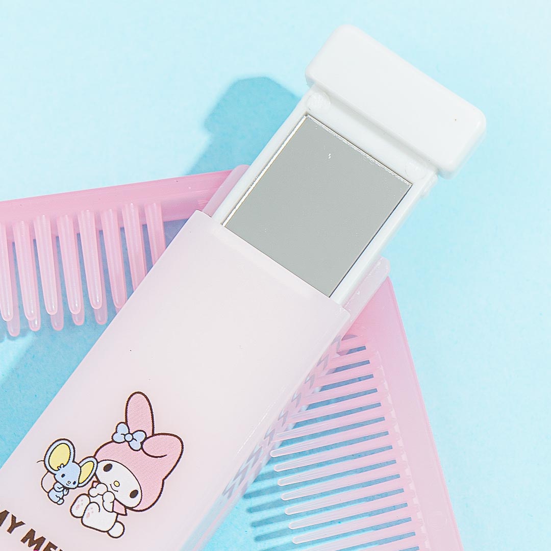 My Melody Folding Mirror Comb & Brush