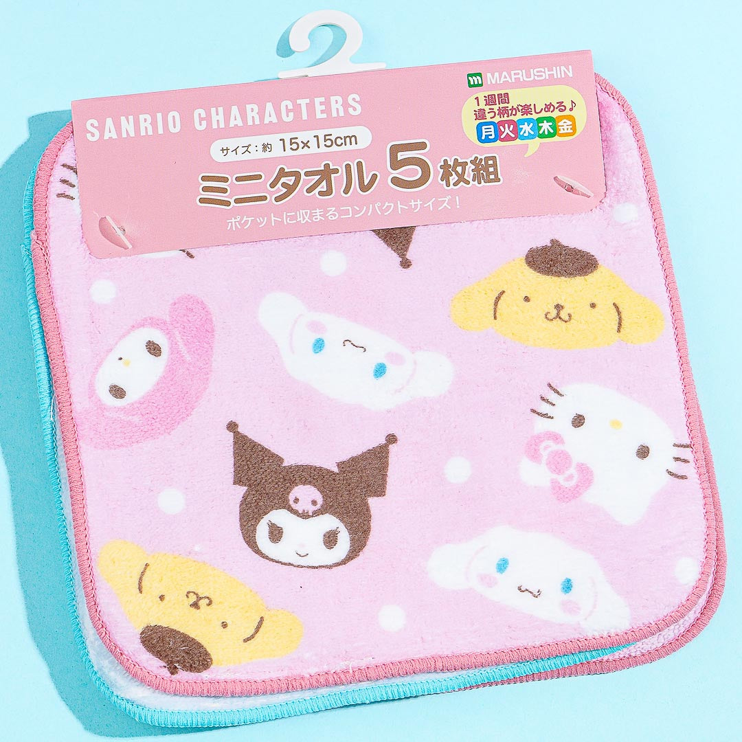 Sanrio Characters Kyunto Desserts Mini Towel Set - 5 pcs