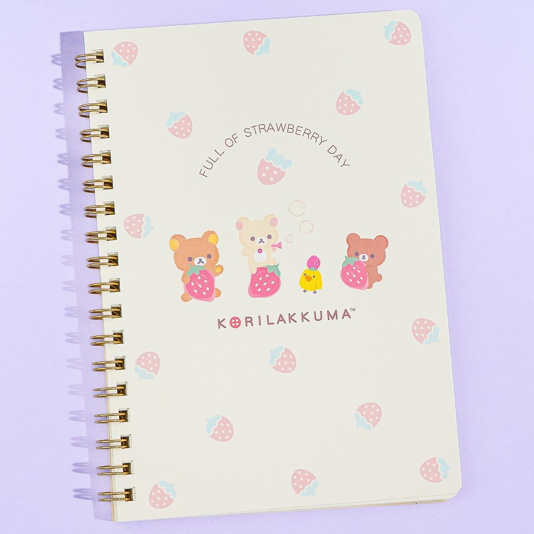 Rilakkuma Full of Strawberry Day Ring Notebook