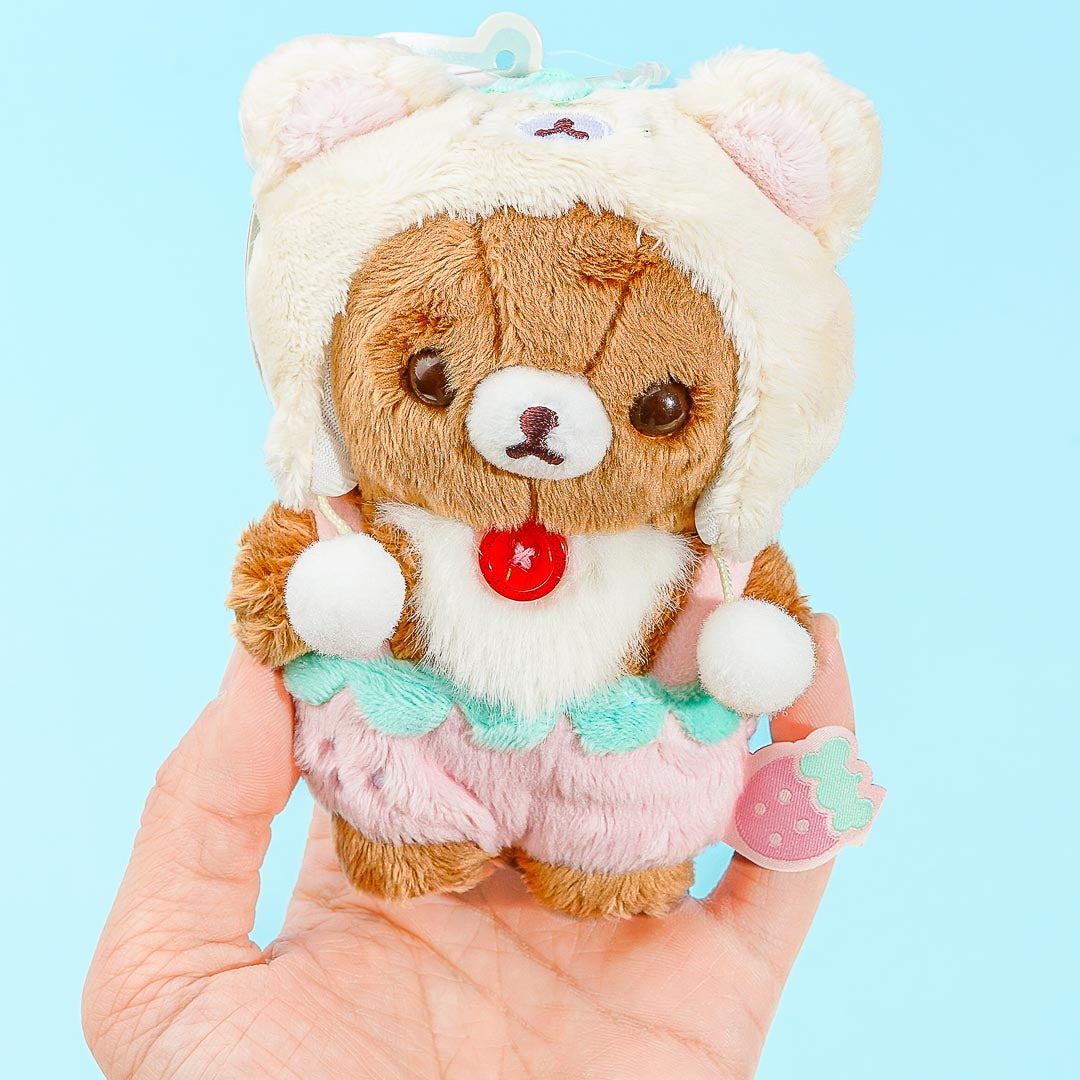 Korilakkuma Full of Strawberry Day Plushie - Chairoikoguma / Medium