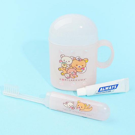 Rilakkuma Full of Strawberry Day Toothbrush Set