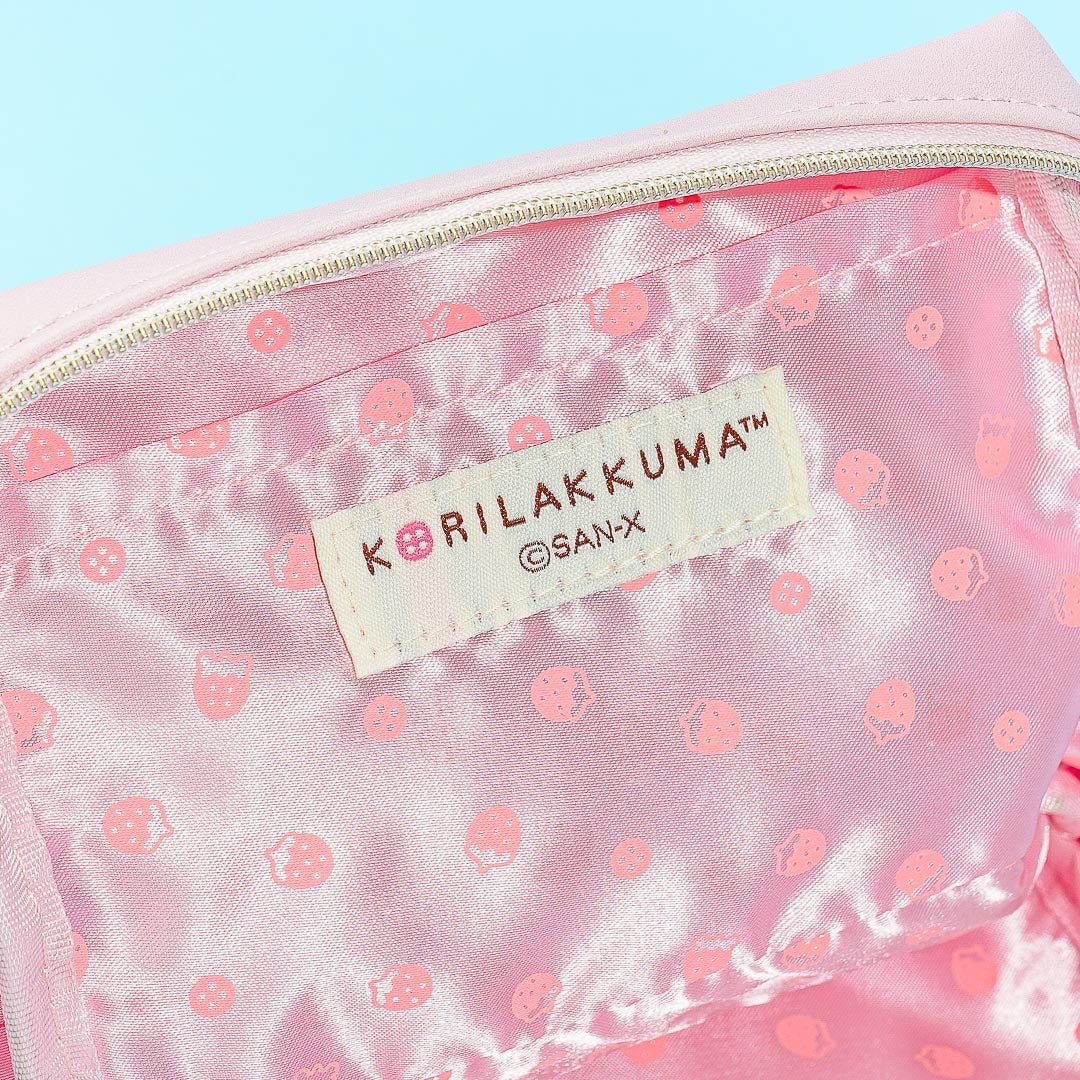 Korilakkuma Full of Strawberry Day Faux Leather Pouch