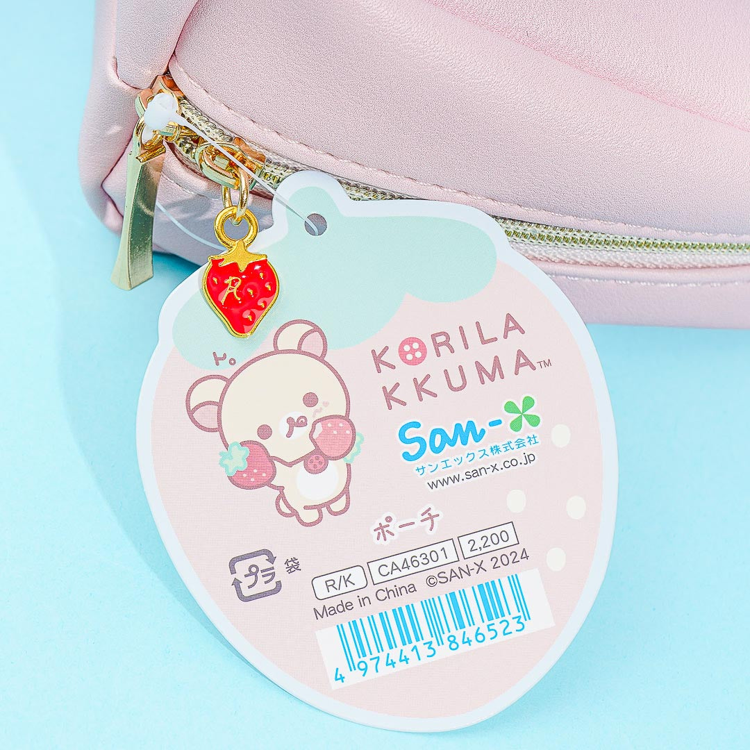Korilakkuma Full of Strawberry Day Faux Leather Pouch