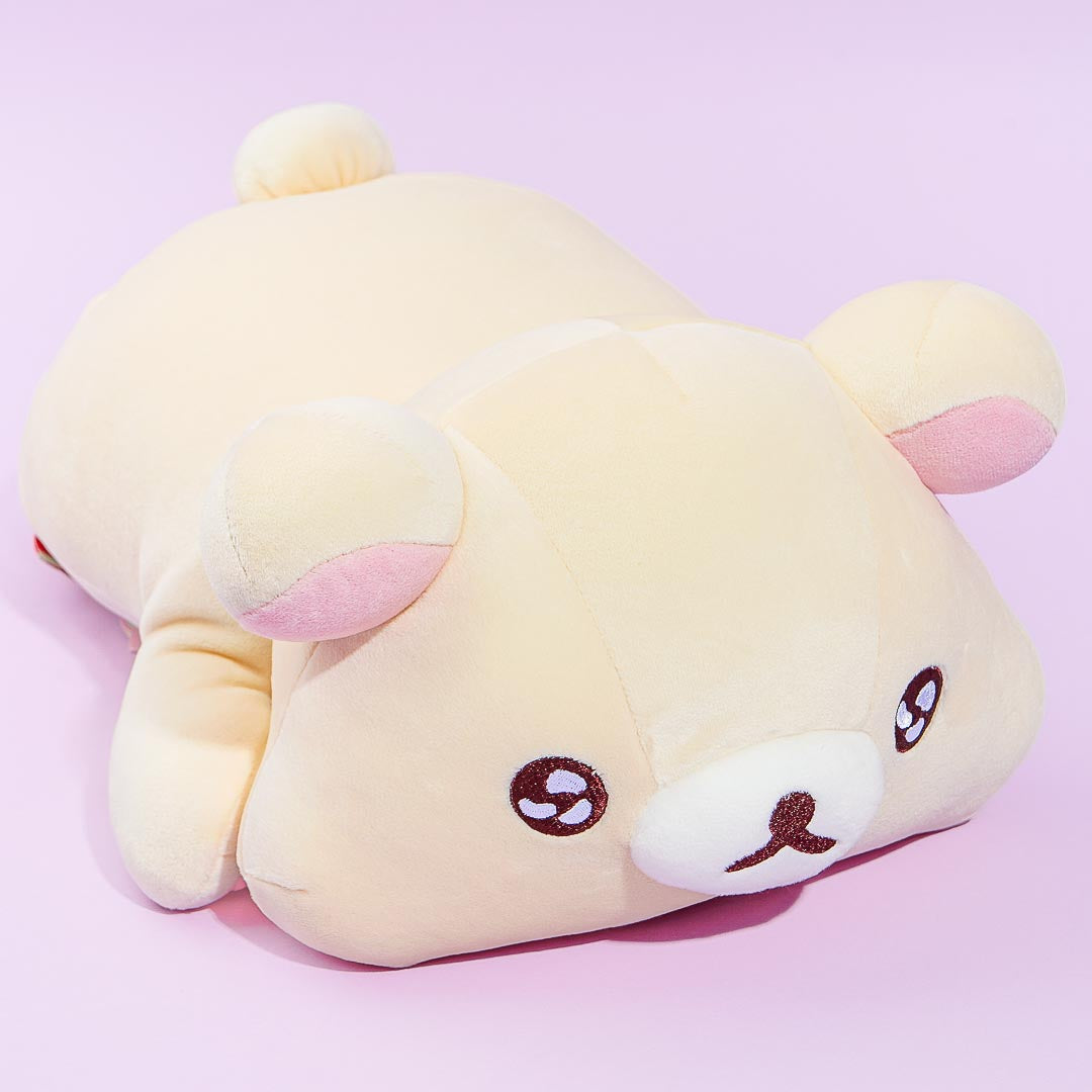 Korilakkuma Puffy Cheeks Cushion Plushie - Medium