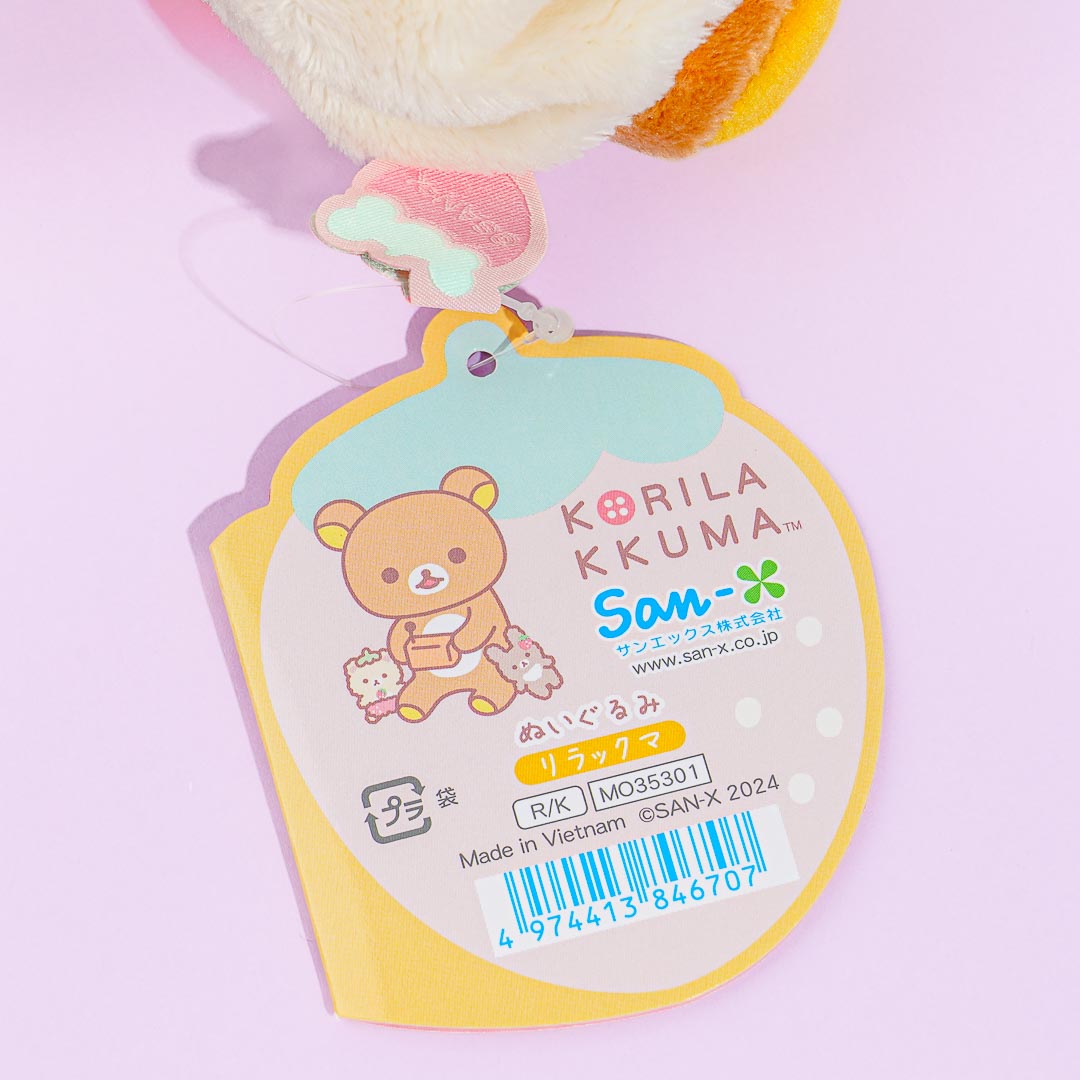 Korilakkuma Full of Strawberry Day Plushie - Rilakkuma / Medium