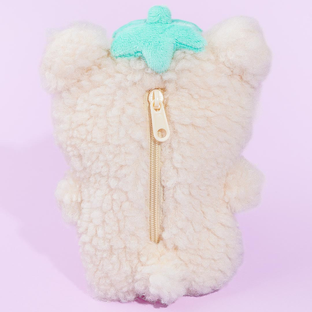 Korilakkuma Full of Strawberry Day Plushie Coin Purse - White Strawberry