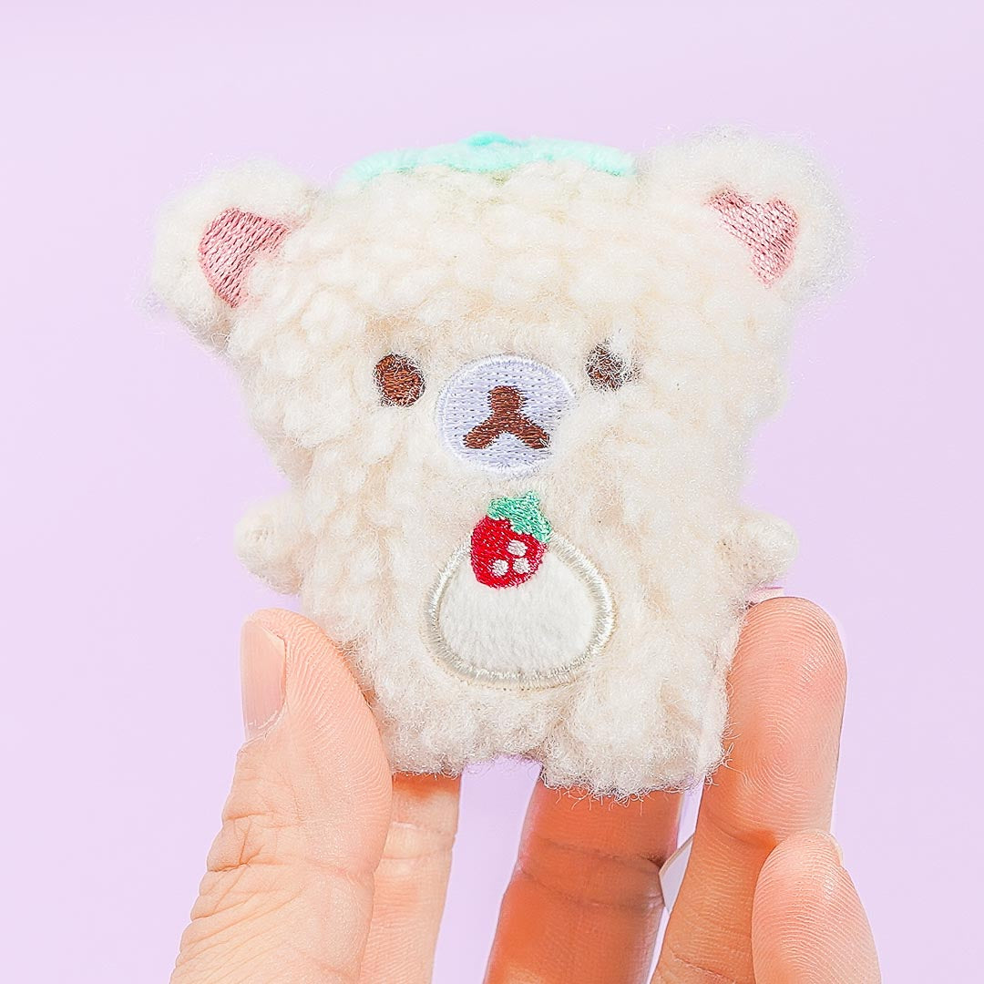 Korilakkuma Full of Strawberry Day Plushie - White Strawberry / Mini