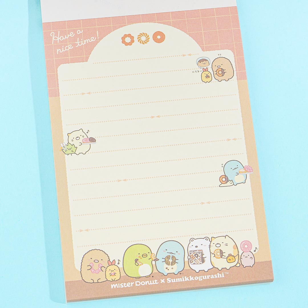 Sumikko Gurashi x Mister Donut A6 Memo Pad
