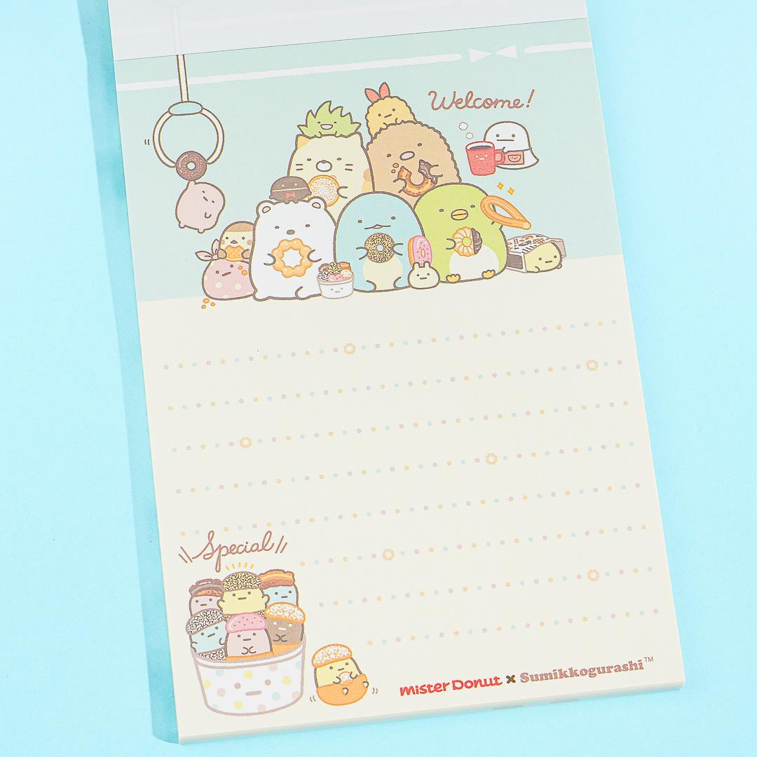 Sumikko Gurashi x Mister Donut A6 Memo Pad