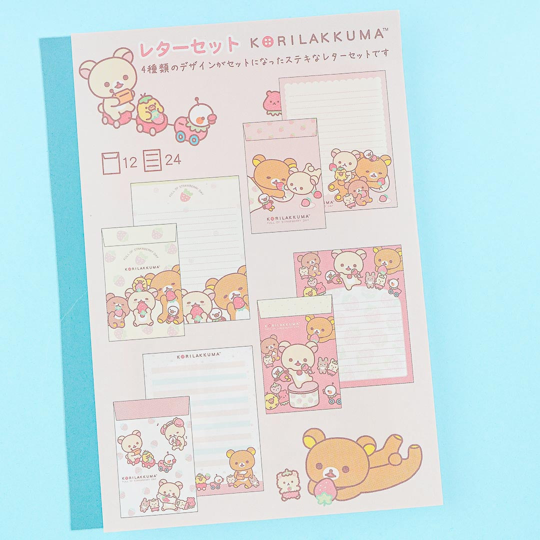 Korilakkuma Full of Strawberry Day Letter Set