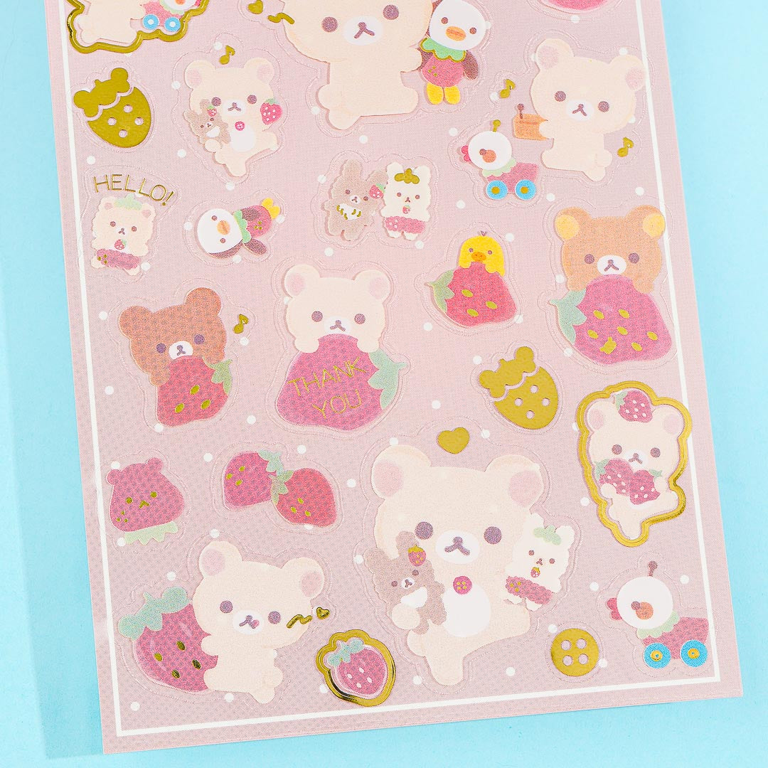 Korilakkuma Full of Strawberry Day Stickers