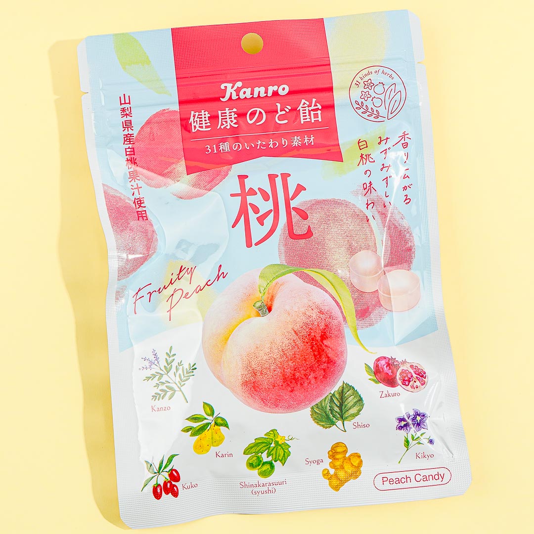 Kanro Healthy Throat Lozenge - Peach