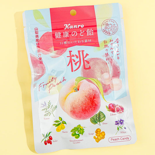 Kanro Healthy Throat Lozenge - Peach