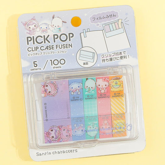 Sanrio Characters Baby Gang Pick Pop Clip Case Sticky Notes