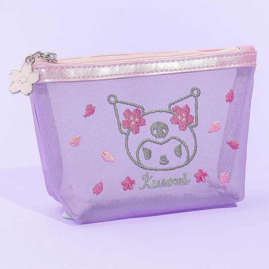 Kuromi Sakura Mesh Pouch