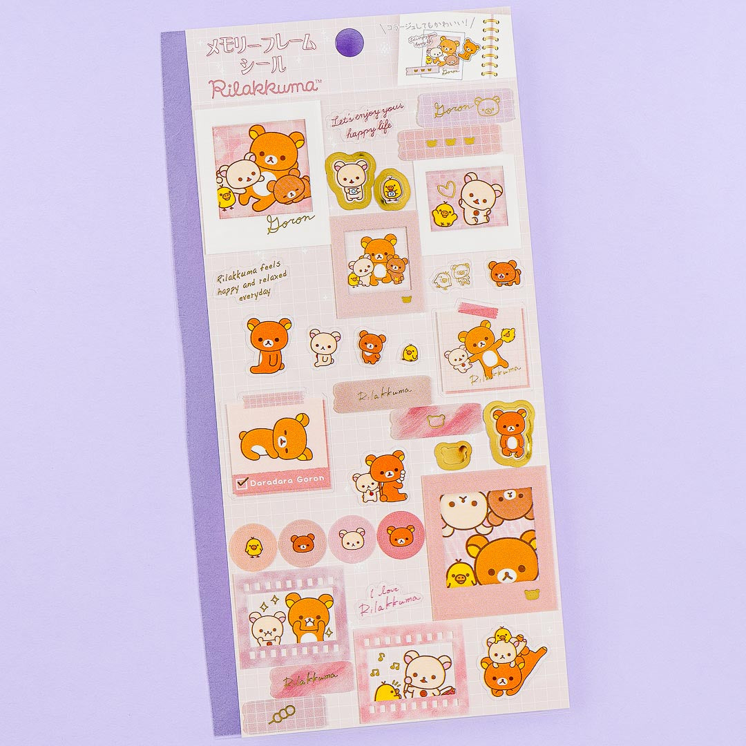 Rilakkuma Memory Frame Sticker Sheet