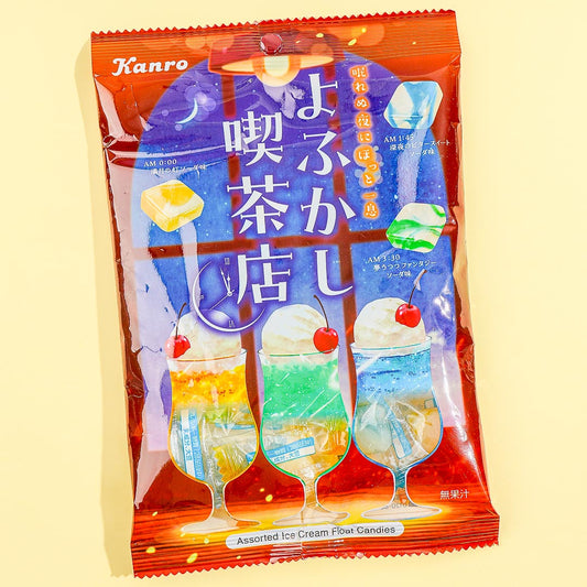 Kanro Yofukashi Cafe Hard Candy - Assorted Ice Cream Floats