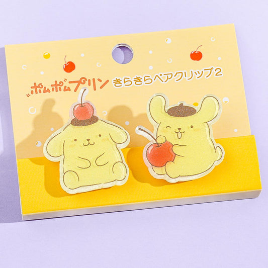 Pompompurin Cherry Twin Pair Clip Set - 2 pcs