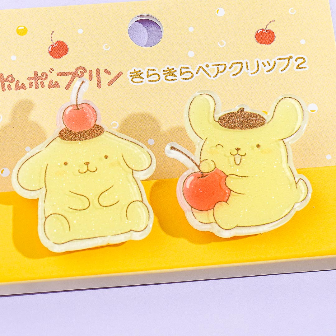 Pompompurin Cherry Twin Pair Clip Set - 2 pcs