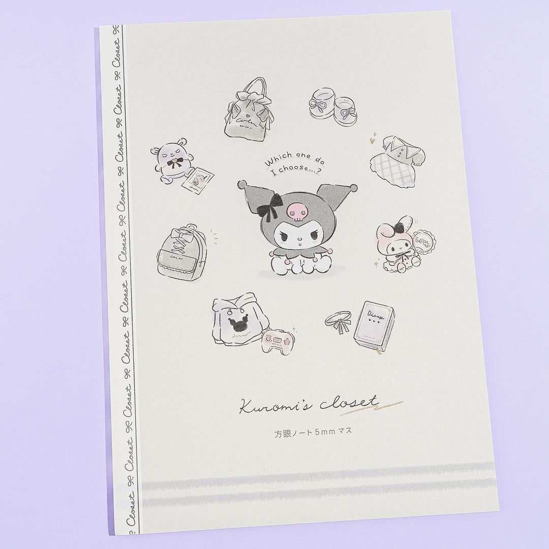 Kuromi's Closet Grid Notebook