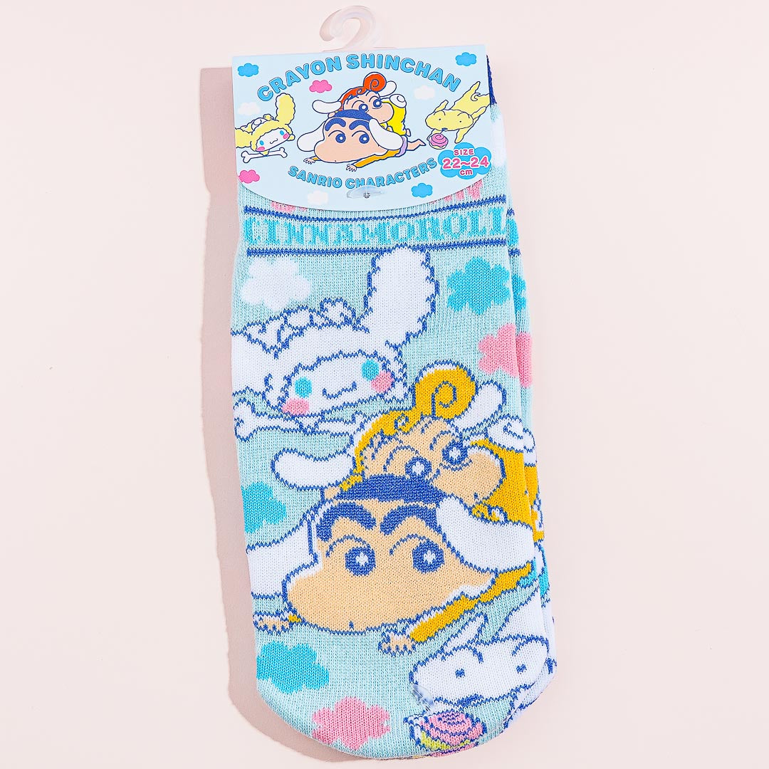 Crayon Shin-Chan x Cinnamoroll Jacquard Socks