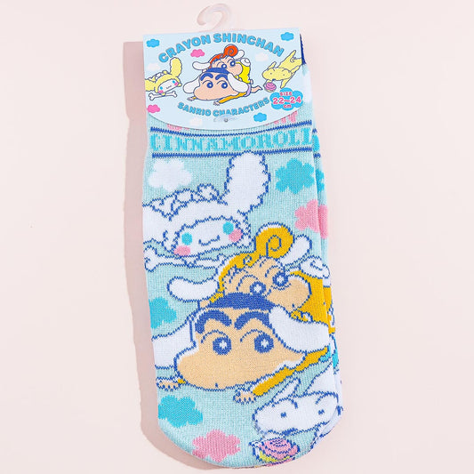 Crayon Shin-Chan x Cinnamoroll Jacquard Socks