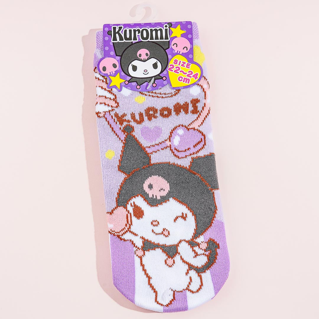 Kuromi Heart Jacquard Socks