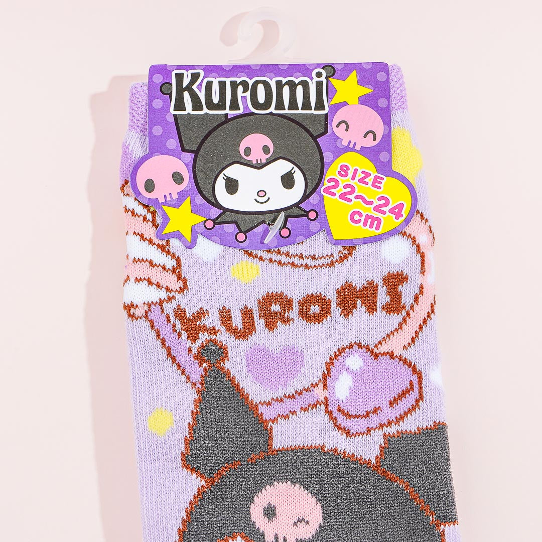 Kuromi Heart Jacquard Socks