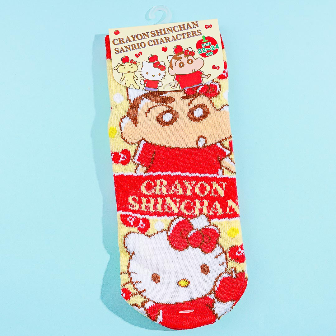 Crayon Shin-Chan x Hello Kitty Jacquard Socks