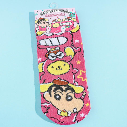 Crayon Shin-Chan x Pompompurin Jacquard Socks